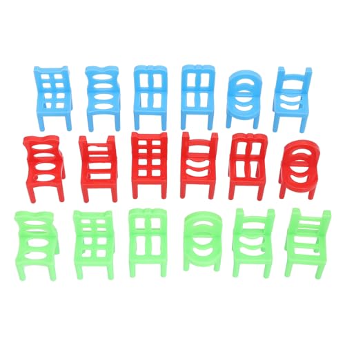 Alomejor Stapelstuhlspiel mit 18 Stühlen aus Kunststoff und Verschleißfest, Inklusive 4 Glasbechern für Partyreisen und Werbeaktionen von Alomejor