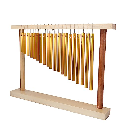 Alomejor Tisch Windglotz Handgefertigtes 20-Ton-Percussion-Instrument für Musikausbildung Massives Holz Wind Glocken für Kinderprogramme und Entspannung Alomejor Tisch Windglotz Handgefertigtes 20-Ton-Percussion-Instrument für Musikausbildung Massives Holz Wind Glocken für Kinderprogramme und Entspannung von Alomejor
