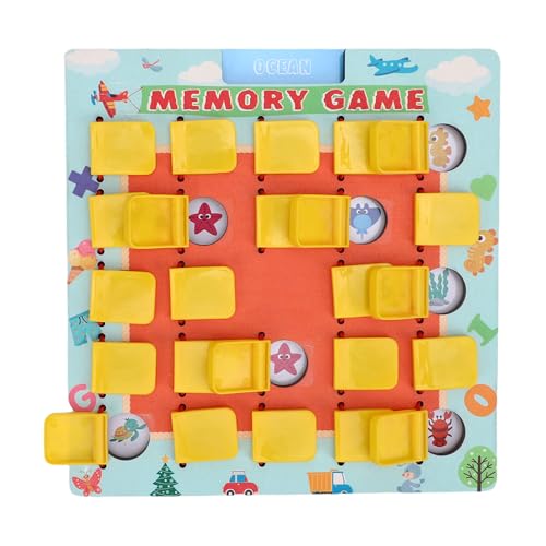 Alomejor Übereinstimmendes Gedächtnisspiel, Flip Zum Gewinn von Holzbrettspiel mit 24 Doppelseitigen Karten für -Bildungsreisespielzeuge Alomejor Übereinstimmendes Gedächtnisspiel, Flip Zum Gewinn von Holzbrettspiel mit 24 Doppelseitigen Karten für -Bildungsreisespielzeuge von Alomejor