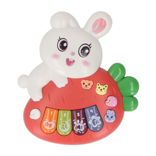 Alomejor Cartoon Tier Baby Klavier Tastatur Spielzeug Frühe Pädagogische Elektronische Orgel Musikalisches Spielzeug für Mädchen (Rot) von Alomejor