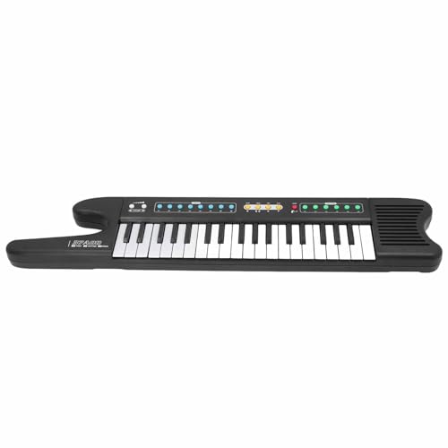 Elektronische Mikrofontastatur mit 37 Tasten, Tragbare Musik-Lerntastatur mit Lehrmodus für von Alomejor