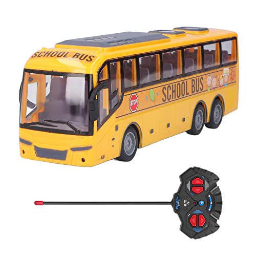 Alomejor Fernbedienung Bus Kinder Simulierte LED Licht RC Schulbus Elektronisches Fahrzeug Spielzeug von Alomejor