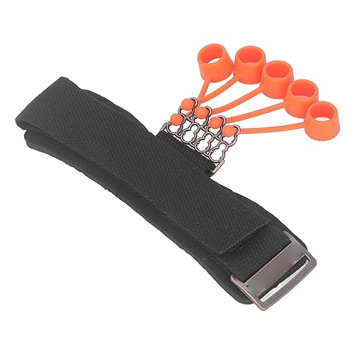 Fingerstärker, Verstellbarer Widerstands-Grifftrainer, Fingertrainer, Handgerät Zur Verbesserung der Bewegungsfähigkeit (Black) von Alomejor