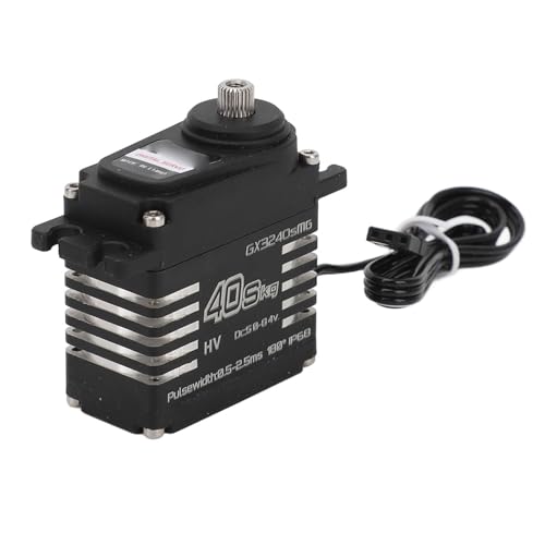 High Torsion RC Digital Servo, Metallmotor 40 Kg mit 25T Arm für 1/12 1/10 1/8 Auto Schiff Roboter RC Autos Boote Roboter von Alomejor