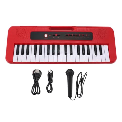 Keyboard-Klavier für Kinder, Elektronisches Klavier mit 37 Tasten, 4 Tönen, 4 Rhythmen, 10 Liedern, Kopfhörer für Kreatives Spielen von Alomejor