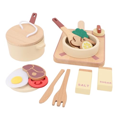 Küchenspielzeug-Set, Kochspielzeug für Kleinkinder, Buntes Rollenspiel-Küchenzubehör mit Utensilien, Kochgeschirr von Alomejor