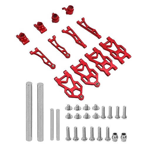 Schwingarm-Set aus Aluminiumlegierung, RC-Aufhängungsarme für SCY16101PRO 16102 16103 16201 1/16 Ferngesteuertes Auto (Rot) von Alomejor