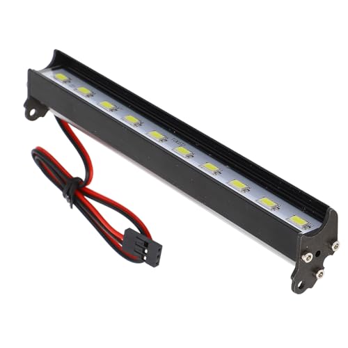 Superhelle RC-Auto-Lichtleiste, LED-RC-Auto-Dachlampe aus Aluminiumlegierung für Ferngesteuertes SCX10-Auto (135mm) von Alomejor