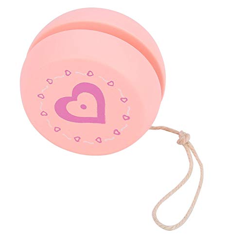 Yoyo Ballspielzeug Nettes Cartoon-Muster Holz Yoyo Ballspielzeug Früherziehung Lehrspielzeug für Kinder Kinder 4,7 * 4,7 cm(Rosa) von Alomejor