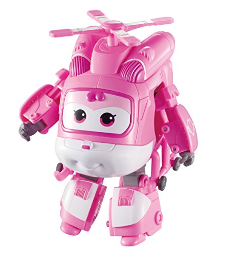 Super Wings Transfoming Dizzy Spielflugzeug und Roboterfigur Verwandelbare Figur und Roboter aus der Zeichentrickserie Spielzeug für Kinder ab 3 Jahren – 12 cm, Rosa von AlphaToys