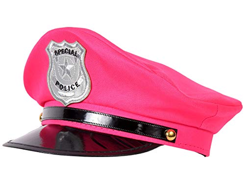 Alsino Buntes Polizeimützen-Set für Erwachsene und Kinder: Vielfalt in Blau, Schwarz und Pink (pink-1, Einheitsgröße) von Alsino