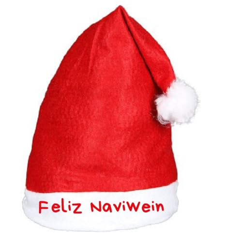 Alsino Feliz Naviwein Weihnachtsmütze Premium Nikolausmütze mit Spruch Sprüche Lustig - Weihnachtsmann Mütze rot mit Bommel Weihnachtsfeier Xmas Christmas Nikolaus Alsino Feliz Naviwein Weihnachtsmütze Premium Nikolausmütze mit Spruch Sprüche Lustig - Weihnachtsmann Mütze rot mit Bommel Weihnachtsfeier Xmas Christmas Nikolaus von Alsino