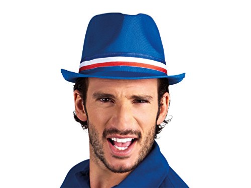 Alsino Frankreich Trilby 62030 Partyhut Fußball Fanartikel Fan Accessoire Fedora Trilbyhut Glitzerhut von Alsino