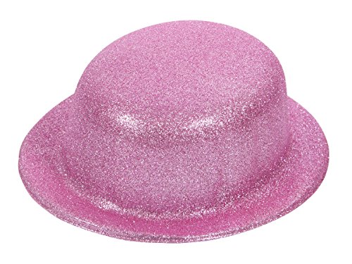 Alsino Glitzer Disco Melonen Hut Partyhut Glitzerhut Melone, Variante wählen:MEL-10 Glitzer rosa von Alsino