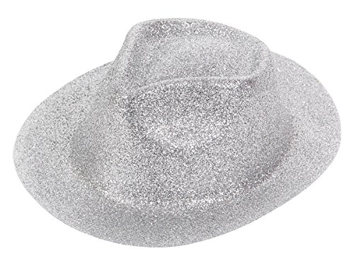 Alsino Glitzer Disco Trilby Hut Partyhut Fedora Trilbyhut Glitzerhut, Variante wählen:TH-91 Glitzer silber von Alsino