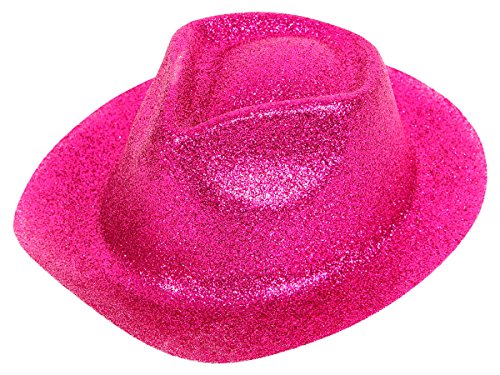 Alsino Glitzer Disco Trilby Hut Partyhut Fedora Trilbyhut Glitzerhut, Variante wählen:TH-97 Glitzer pink von Alsino