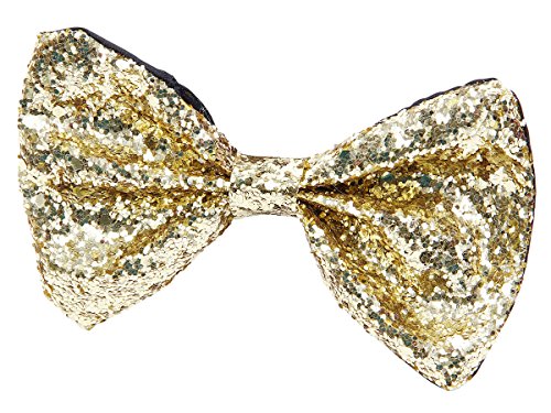 Alsino Party Fliege Bowtie Glitzer Clownfliege Karneval Fasching, wählen:Fliege gold glitzer 53110 von Alsino