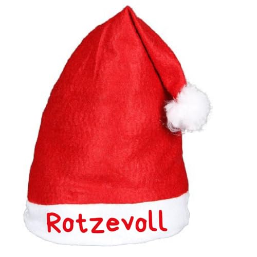 Alsino Rotzevoll Weihnachtsmütze Premium Nikolausmütze mit Spruch Sprüche Lustig - Weihnachtsmann Mütze rot mit Bommel Weihnachtsfeier Xmas Christmas Nikolaus Alsino Rotzevoll Weihnachtsmütze Premium Nikolausmütze mit Spruch Sprüche Lustig - Weihnachtsmann Mütze rot mit Bommel Weihnachtsfeier Xmas Christmas Nikolaus von Alsino