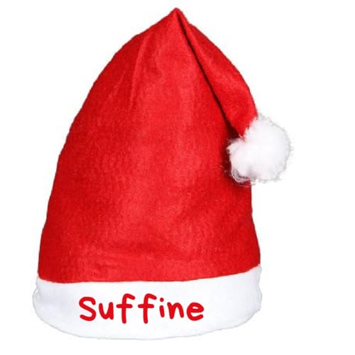 Alsino Suffine Weihnachtsmütze Deluxe Nikolausmütze mit Spruch Sprüche Lustig - Weihnachtsmann Mütze rot mit Bommel Weihnachtsfeier Xmas Christmas Nikolaus Alsino Suffine Weihnachtsmütze Deluxe Nikolausmütze mit Spruch Sprüche Lustig - Weihnachtsmann Mütze rot mit Bommel Weihnachtsfeier Xmas Christmas Nikolaus von Alsino
