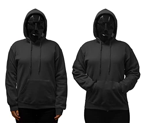 Alsino Tintenfisch Spiel Kostüm Maske & Hoodie Korea Serie Frontman Kreis Dreieck Quadrat - Größe S-2XL - für Karneval & Cosplay, Größe wählen:S, Motiv wählen:Boss von Alsino