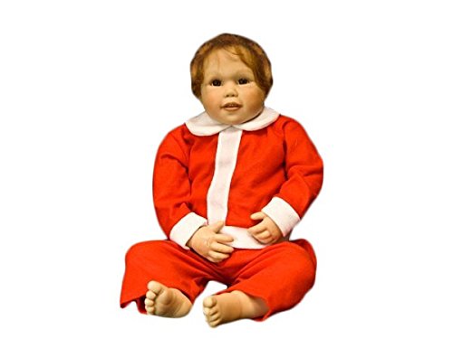 Alsino Weihnachtskostüm für Jungen Alter 1-2 Jahre Babykostüm kuschelweich Hose Oberteil rot-weiß 2-tlg. Gr. 60-92 wk-96 von Alsino