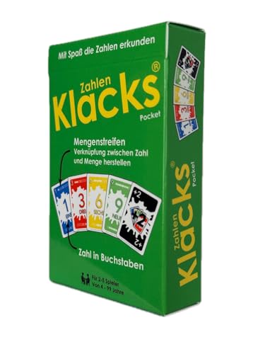 Alster- und ElbHarmonie Zahlen Klacks® Pocket – Kompaktes Zahlen-Kartenspiel für Kinder & Familien | Spaß mit Zahlen & Mengen unterwegs | Lernspiel für Vorschule & Grundschule von Alster- und ElbHarmonie