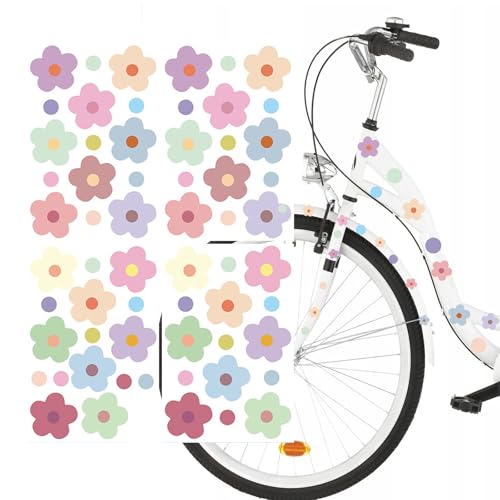 Altaroo 8 Stück Fahrrad Sticker Farbige Blümchen und Runde, Aufkleber Fahrrad 29x21 cm, Aufkleber Blumen, Auto Aufkleber für Roller Notebook Laptop Altaroo 8 Stück Fahrrad Sticker Farbige Blümchen und Runde, Aufkleber Fahrrad 29x21 cm, Aufkleber Blumen, Auto Aufkleber für Roller Notebook Laptop von Altaroo