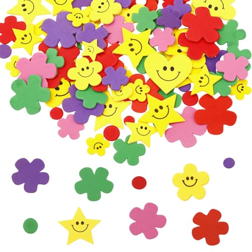Altaroo Moosgummi Sticker, Moosgummi Basteln, Moosgummi Selbstklebend, Moosgummi Aufkleber, Selbstklebend 100 Stück Blumen Smiley, Runde Aufkleber Gesicht Altaroo Moosgummi Sticker, Moosgummi Basteln, Moosgummi Selbstklebend, Moosgummi Aufkleber, Selbstklebend 100 Stück Blumen Smiley, Runde Aufkleber Gesicht von Altaroo