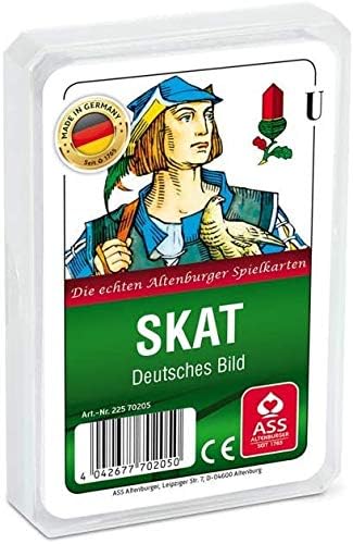 Zehnerpaket/ 10 Stück / 10x Ass Altenburger - Skat - Deutsches Bild - Deutsches Blatt / Kornblume - Kartenspiel/ Kartenspiele, weiß von ZYZYZK