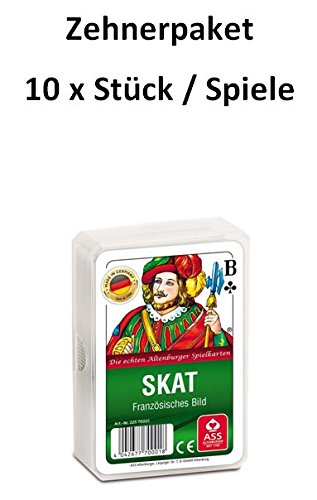 Altenburger Spielkarten Ass 10 Stück / 10 x ASS Altenburger Skat - Französisches Bild - Französisches Blatt - Kartenspiel / Kartenspiele von ZYZYZK