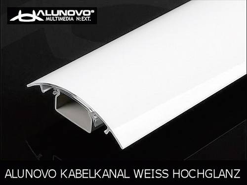 Alunovo HW90-100 Kabelkanal (L x B x H) 1000 x 80 x 20mm 1 St. Weiß (glänzend) von Alunovo