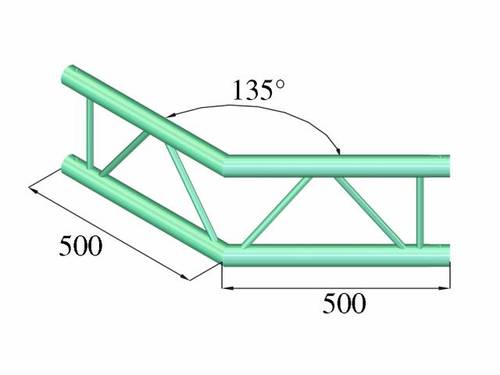 Alutruss BILOCK BQ2-PAC23V 2-Punkt Traverse Ecke 135° von Alutruss