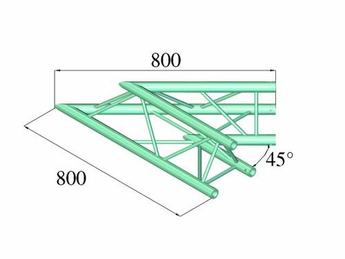 Alutruss DECOLOCK DQ3-PAC19 3-Punkt Traverse Ecke 45° von Alutruss