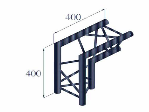 Alutruss DECOLOCK DQ3-PAC25 3-Punkt Traverse Ecke 90° von Alutruss