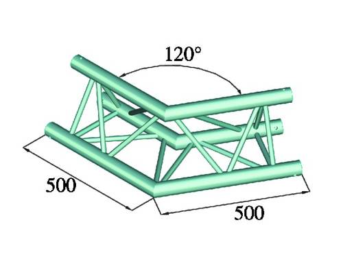 Alutruss TRILOCK 6082AC-22 3-Punkt Traverse Ecke 120° von Alutruss