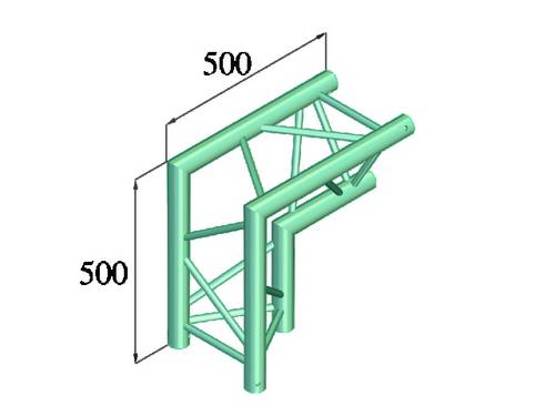 Alutruss TRILOCK 6082AC-25 3-Punkt Traverse Ecke 90° von Alutruss