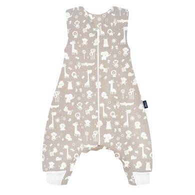 Alvi® Sleep-Overall Light Zootiere taupe von Alvi