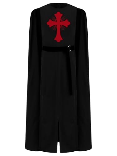 Alvivi Jungen Ritter Kostüm Mittelalter Krieger Kleid Robe mit Umhang Römischer Gladiator Kostüm Halloween Weihnachten Karneval Fasching Party Outfits Schwarz 122-128 Alvivi Jungen Ritter Kostüm Mittelalter Krieger Kleid Robe mit Umhang Römischer Gladiator Kostüm Halloween Weihnachten Karneval Fasching Party Outfits Schwarz 122-128 von Alvivi