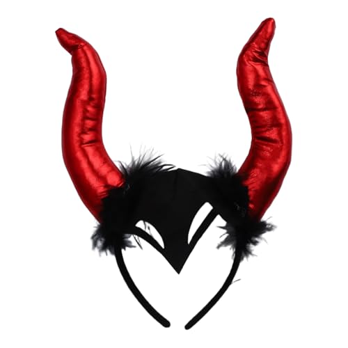 Alvivi Mädchen Hörner Haarreif Halloween Hexe Haarreif Gothic Stirnband Halloween Karneval Fasching Accessoires Kopfschmuck Rot Einheitsgröße Alvivi Mädchen Hörner Haarreif Halloween Hexe Haarreif Gothic Stirnband Halloween Karneval Fasching Accessoires Kopfschmuck Rot Einheitsgröße von Alvivi