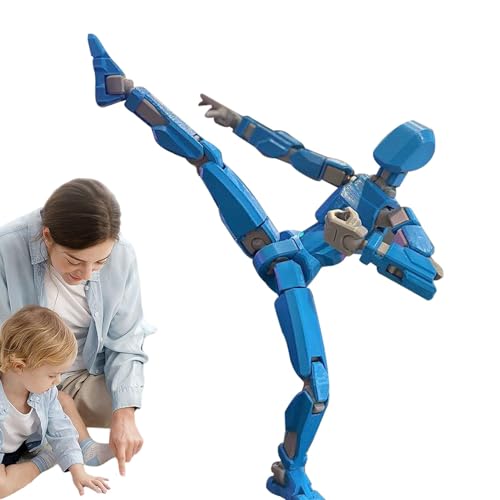 3D-Druck-Action-Spielzeug, Figurenspielzeug 3D-gedruckt, 3D-gedrucktes Action-Spielzeug, Innovative -Spielzeugfiguren, mehrgelenkige mechanische Zappel-Actionfigur, Stressabbau-Spielzeug für Erwach von Alwida