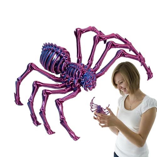 3D-gedruckte Spinne - 3D-gedruckte Gelenkspinne | Executive Desk Toys Riesenspinne | Mystery Spider 3D-bewegliche Spinnen für Erwachsene, Schreibtischspielzeug für das Klassenzimmer und Zuhause von Alwida