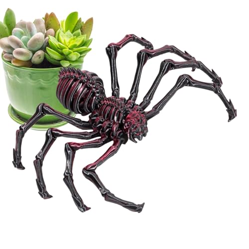 3D-gedruckte Spinne - 3D-gedruckte Gelenkspinne | Executive Desk Toys Riesenspinne | Mystery Spider 3D-bewegliche Spinnen für Erwachsene, Schreibtischspielzeug für das Klassenzimmer und Zuhause von Alwida