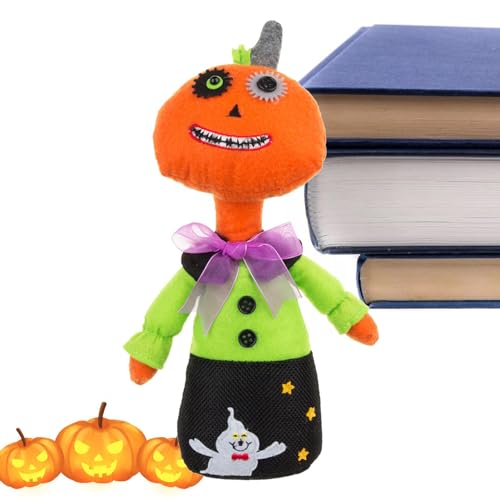 Alwida Plüsch-Halloween-Puppe,Halloween-Stofftiere | Halloween-Dekor, weiche Puppe, gefüllte Plüschtiere - Hexenschädel-Umarmungspuppenspielzeug, Desktop-Ornamente für Halloween-Heimdekoration von Alwida