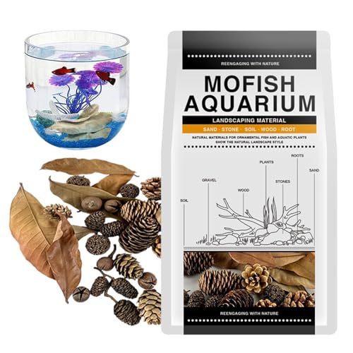 Aquariums Botanicals - Aquarium Erlenzapfen | Unterer Teil des natürlichen Aquariums | Aquariumdekorationen und -zubehör, multifunktionale Garnelen und Aquarien, Pflanzenstoffe für Süß- und Schwarzwas von Alwida