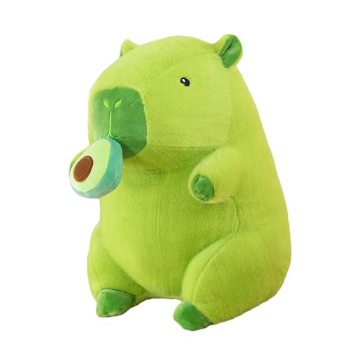 Capybara Stofftier - Avocado Capybara Plüsch | Capybara mit Avocado-Kuscheltieren | Niedliches Plüschtier-Puppenkissen für Geburtstag, Kinder, Heimdekoration von Alwida