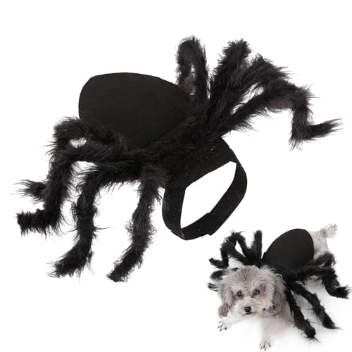 Spinnenkostüm - Halloween-Kostüm für Haustierspinne | Hundespinnen-Halloween-Kostüm | Lustiges realistisches Hunde-Katzen-Cosplay-Outfit | Halloween-Dressing, gruseliges Spinnenkostüm für kleine bis m von Alwida