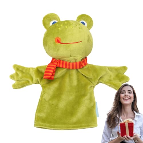 Tier-Fingerpuppen – Tier-Plüsch-Handpuppen | Cartoon-Tier-Fingerpuppe, Kinderhandpuppe – Kleinkind-Frosch-Ente | Affentier-Plüschtier für Showtheater, Geschenke und Korbfüller von Alwida