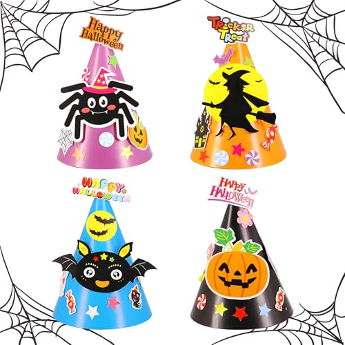 Alwodici 4 PCS Halloween Hut Halloween Magic Hat Kostüm Party Hut Cosplay Fancy Dress Accessoire Kopfbedeckung Halloween Cosplay Party Dekoration Geeignet für Erwachsene und Kinder (A) von Alwodici