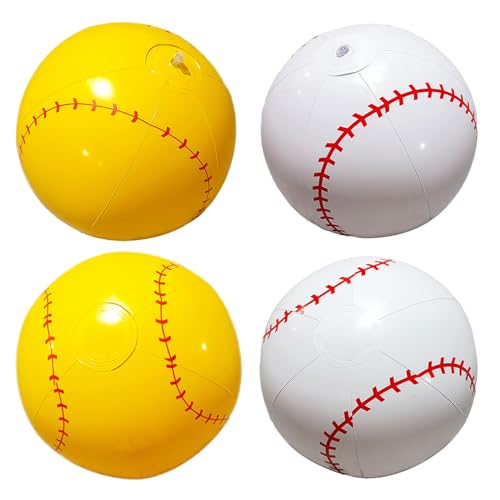 Alwodici 4Pcs aufblasbaren Strand Ball 16 Zoll aufblasbaren Strand Ball für Kind Erwachsene aufblasbare Schwimmbad Spielzeug für Sommer Wasser Spiele Strand Thema Party Dekorationen Party Supplies von Alwodici