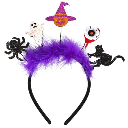 Alwodici Halloween Stirnbänder Spinne Kürbis Teufel Stirnband Halloween Cosplay Kostüm Zubehör Halloween Party Cosplay Fotorequisite Halloween Kostüm Kopfbedeckung Party Deko von Alwodici